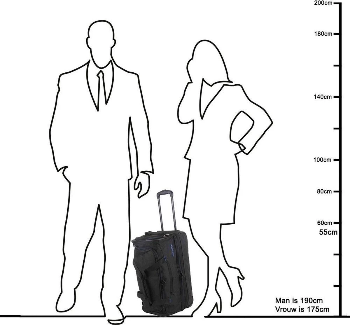 Travelite Basics Wheeled Duffle 55cm Expandable Navy/Orange 8 Travelite Basics Wheeled Duffle 55cm Expandable Navy/Orange - Afbeelding 6