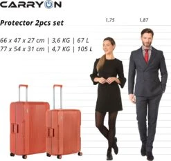 CarryOn Protector Luxe Kofferset - TSA Trolleyset M+L Formaat Met Kliksloten - Terra 13 CarryOn Protector Luxe Kofferset - TSA Trolleyset M+L Formaat Met Kliksloten - Terra -Reis Opberg Artikelen 1200x1130 6