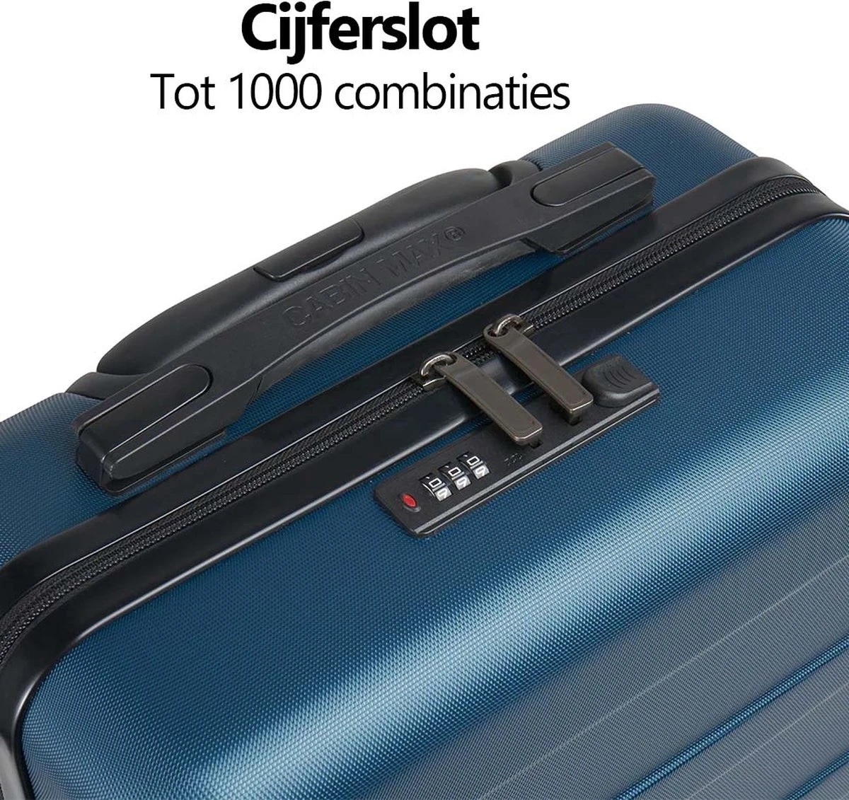 CabinMax Handbagage Koffer - Trolley 35L - Harde Reiskoffer - 55x35x20cm - Groot Capaciteit - Endless Sea 11 CabinMax Handbagage Koffer - Trolley 35L - Harde Reiskoffer - 55x35x20cm - Groot Capaciteit - Endless Sea - Afbeelding 9