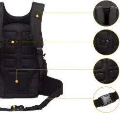 Waterdichte Rugzak Tactical Backpack Met Gratis Paracord - Vierdaagse Wandelrugzak - Schooltas Reistas Handbagage Zwart -Reis Opberg Artikelen 1200x1131 8