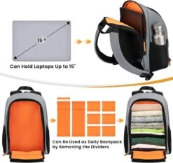 Tarion Rugzakje Voor Fotografen; Met Speciale Opbergruimte Voor Een Spiegelreflexcamera; Waterdicht, Licht En Compact; Incl. Vak Voor 15 Inch Laptop En Een Regenhoes; Grijs 14 Tarion Rugzakje Voor Fotografen; Met Speciale Opbergruimte Voor Een Spiegelreflexcamera; Waterdicht, Licht En Compact; Incl. Vak Voor 15 Inch Laptop En Een Regenhoes; Grijs -Reis Opberg Artikelen 1200x1134 3