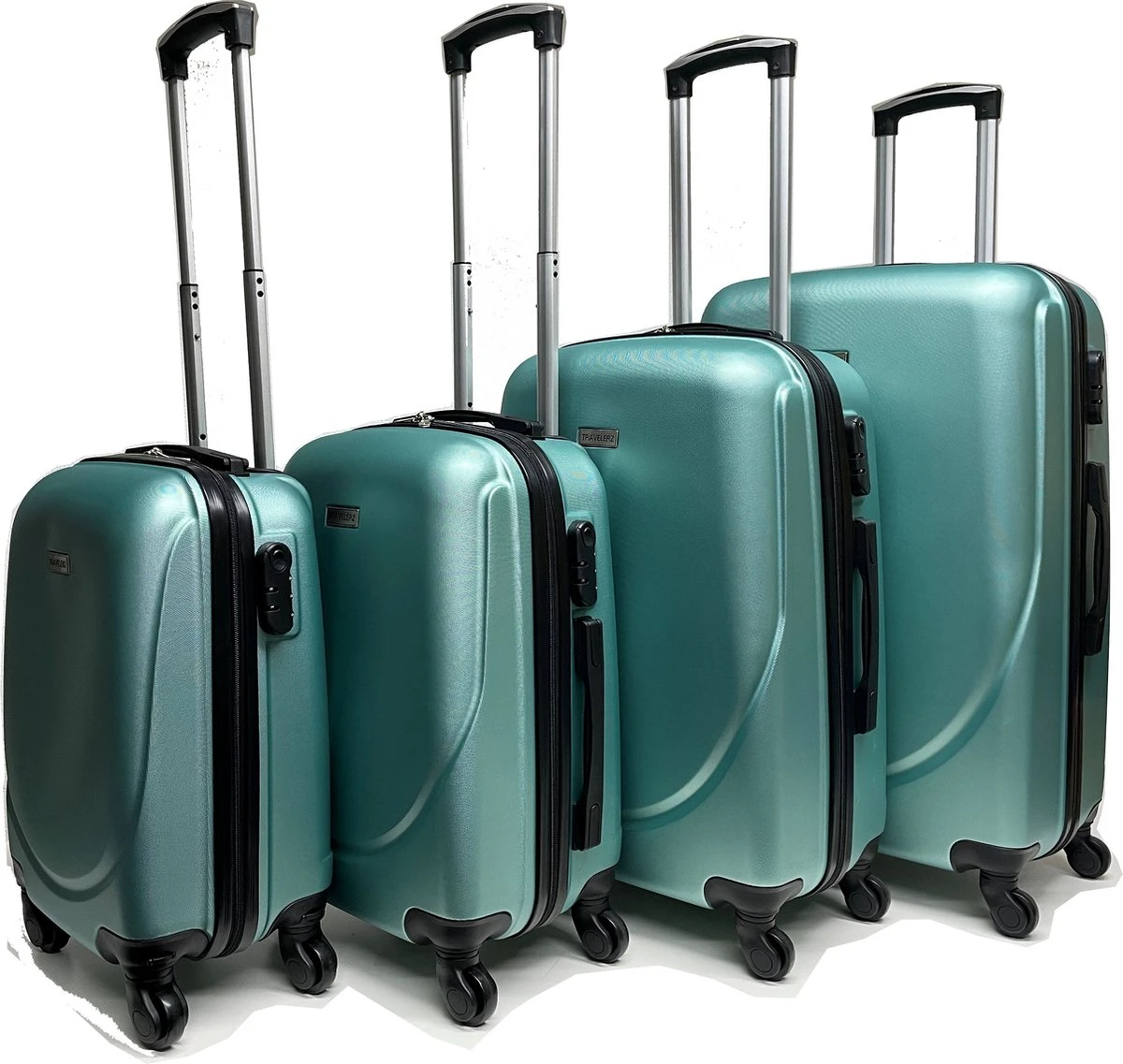 Castillo Travelerz 4 Delige ABS Kofferset - Lichtgroen 3 Castillo Travelerz 4 Delige ABS Kofferset - Lichtgroen