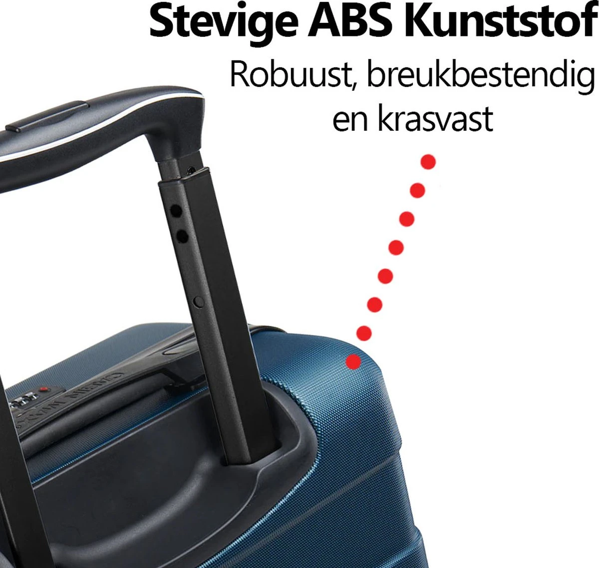 CabinMax Handbagage Koffer - Trolley 35L - Harde Reiskoffer - 55x35x20cm - Groot Capaciteit - Endless Sea 5 CabinMax Handbagage Koffer - Trolley 35L - Harde Reiskoffer - 55x35x20cm - Groot Capaciteit - Endless Sea - Afbeelding 3