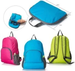 Rugtas - Rugzak - Opvouwbaar Lichtgewicht - Rugzak Heren En Dames Outdoor - Backpacken - Camping - Spatwaterdicht - Schooltas - Wandelen - Reizen - Roze -Reis Opberg Artikelen 1200x1139 3