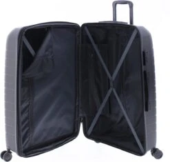 Gladiator Kick-Off Grote Koffer Expandable -76 Cm - 99/125 Liter - Eco Friendly Recyclebaar PP - Donkergrijs -Reis Opberg Artikelen 1200x1142