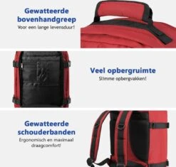 CabinMax Metz Reistas – Handbagage 20L – Rugzak – Schooltas - 40x25x20 Cm – Compact Backpack – Lichtgewicht – Oxide Rood 21 CabinMax Metz Reistas – Handbagage 20L – Rugzak – Schooltas - 40x25x20 Cm – Compact Backpack – Lichtgewicht – Oxide Rood -Reis Opberg Artikelen 1200x1144 3