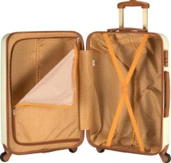 Princess Traveller Trendy Dots - Reiskoffer - Crème - M - 66cm 11 Princess Traveller Trendy Dots - Reiskoffer - Crème - M - 66cm -Reis Opberg Artikelen 1200x1147