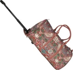 Signare - Weekendtas Met Wielen - Gobelin - Strawberry Thief Red - William Morris 16 Signare - Weekendtas Met Wielen - Gobelin - Strawberry Thief Red - William Morris -Reis Opberg Artikelen 1200x1148 8