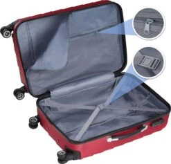 Tectake - Kofferset Trolleyset Reisset - 3-dlg Hardshell Wijnrood - 402670 13 Tectake - Kofferset Trolleyset Reisset - 3-dlg Hardshell Wijnrood - 402670 -Reis Opberg Artikelen 1200x1150 4