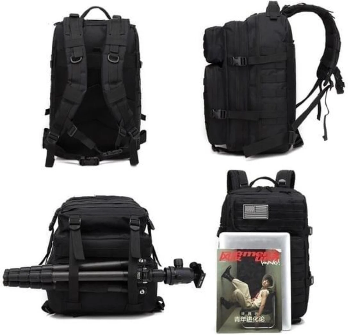 Merkloos Militaire Rugzak | 50L | Tactical Backpack | Leger Rugzak | Outdoor Rugzak | Rugzak 8 Merkloos Militaire Rugzak | 50L | Tactical Backpack | Leger Rugzak | Outdoor Rugzak | Rugzak - Afbeelding 6