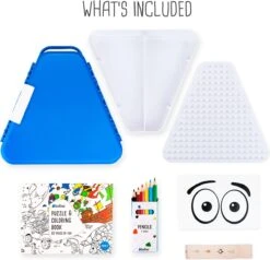 Trunki: TEEBEE Terrance Blauw - Kids Travel Toy Box, Bevat Een Leuk Activiteitenboekje, Kleurpotloden En Stickers, In Doos 15,5x18x18cm, 3+ -Reis Opberg Artikelen 1200x1157 2