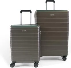 ©TROLLEYZ - Amsterdam No.9 - Kofferset 2 Delig - 55cm+78cm Met TSA Slot - Dubbele Wielen - 360° Spinners - 100% ABS - Reiskoffers In Cloudy Grey -Reis Opberg Artikelen 1200x1157 5