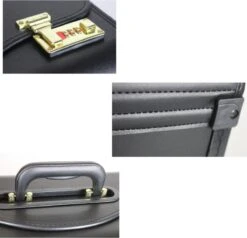 Pilotenkoffer Zonder Wiel - Kunstleer Zwart - Grote Piloten Koffer Met Laptopvak En Cijferslot - Kantoor Koffer - Werk Koffer -Reis Opberg Artikelen 1200x1157 6