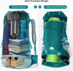 Merkloos Backpack – Trekking Hiking Camping - Outdoor Rugzak – Reizen Rugzak Rugtas – Waterdicht 9 Merkloos Backpack – Trekking Hiking Camping - Outdoor Rugzak – Reizen Rugzak Rugtas – Waterdicht -Reis Opberg Artikelen 1200x1158 12