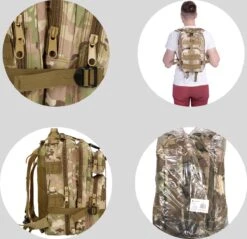 Springos Rugzak | Backpack | Wandelrugzak | Tactical Backpack | 35 Liter | Camouflage | Groen/Camel/Beige 23 Springos Rugzak | Backpack | Wandelrugzak | Tactical Backpack | 35 Liter | Camouflage | Groen/Camel/Beige -Reis Opberg Artikelen 1200x1163 3