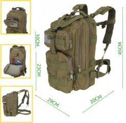 Tactical Backpack 30 L | Tactische Rugzak | Sport - School - Werk | Marine Groen - Backpack US Assault Molle Large - Rugzak -Marine Groen - 30 L -Reis Opberg Artikelen 1200x1167 6