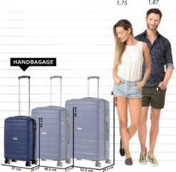 TravelZ Big Bars Handbagagekoffer 55cm Met TSA-slot - Ultrasterk - Blauw -Reis Opberg Artikelen 1200x1169 1