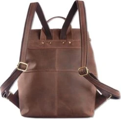 WILD WOODS Leren Unisex Rugzak Met Voorvak - Dames En Heren - Wandel Rugtas - Buffelleer - Vintage Donkerbruin 11 WILD WOODS Leren Unisex Rugzak Met Voorvak - Dames En Heren - Wandel Rugtas - Buffelleer - Vintage Donkerbruin -Reis Opberg Artikelen 1200x1182