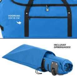 TravelZ Opvouwbare Wieltas | Reistas Op Wielen | 100 Liter | Verbeterd 2022 Model | Blauw -Reis Opberg Artikelen 1200x1186 10