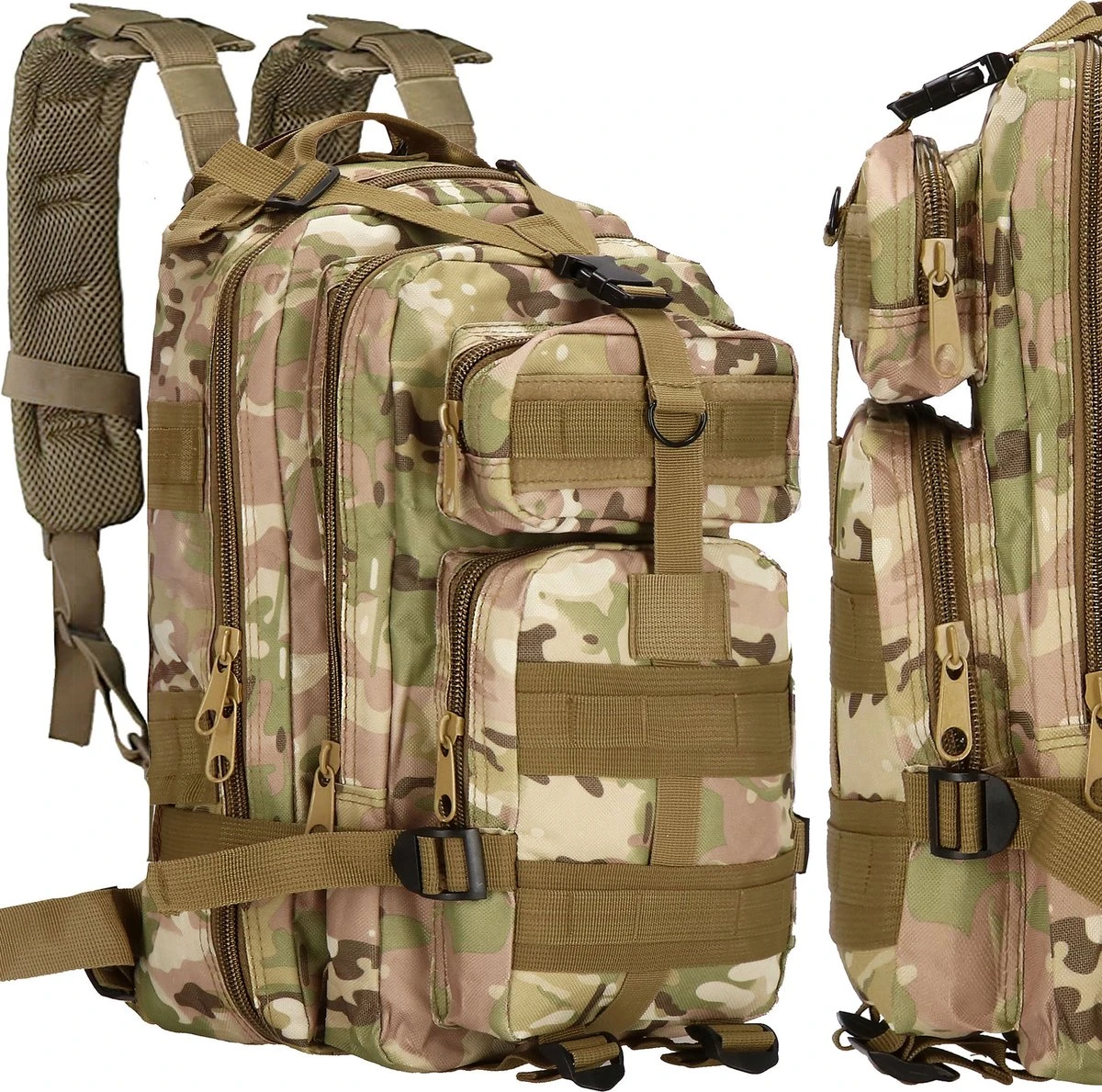 Springos Rugzak | Backpack | Wandelrugzak | Tactical Backpack | 35 Liter | Camouflage | Groen/Camel/Beige 18 Springos Rugzak | Backpack | Wandelrugzak | Tactical Backpack | 35 Liter | Camouflage | Groen/Camel/Beige - Afbeelding 16