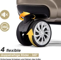 Merax 3-delig Kofferset Met TSA Slot - Trolleyset ABS 40L, 70L & 110 Liter - Goud 14 Merax 3-delig Kofferset Met TSA Slot - Trolleyset ABS 40L, 70L & 110 Liter - Goud -Reis Opberg Artikelen 1200x1189 8