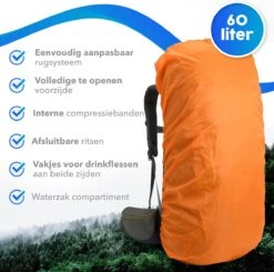 Trekking - Reistas - Rs&k - Backpack - Travelbag - 60 L - Blauw -Reis Opberg Artikelen 1200x1190 10