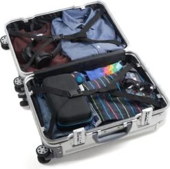 Aluminium Handbagage Koffer Mozzel Darrow - Reiskoffer Met Wielen - 51cm - Harde Koffer - Zilver -Reis Opberg Artikelen 1200x1190 4