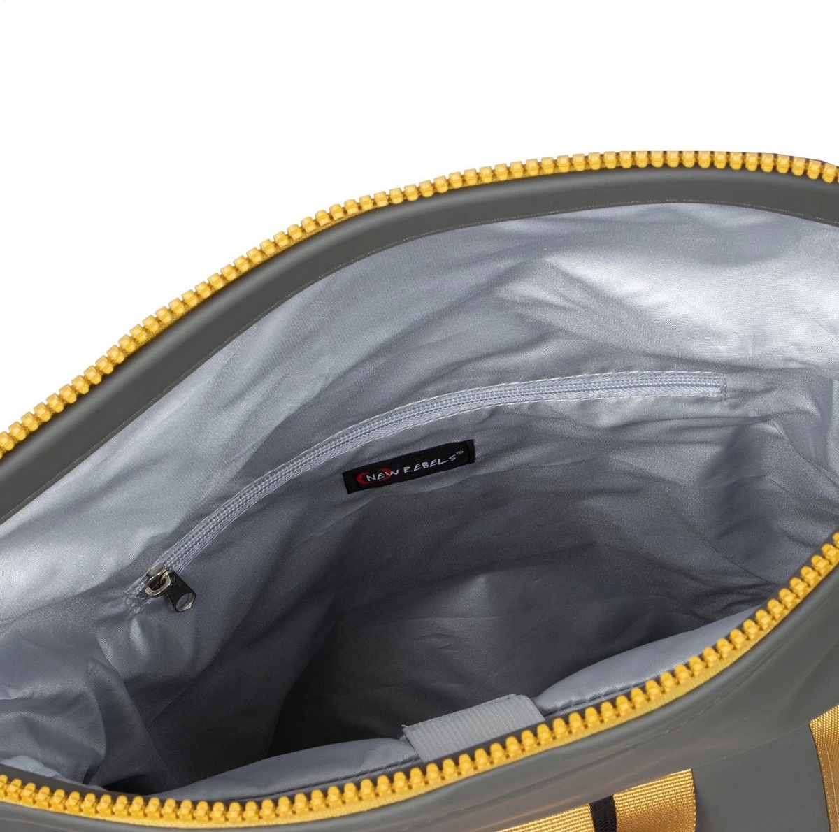 New Rebels® Tim - Rugtas - Geel - Waterafstotend - Roll-top - 15.6151413121087.9 - 30x12x43cm - Rugzak / Backpack 7 New Rebels® Tim - Rugtas - Geel - Waterafstotend - Roll-top - 15.6151413121087.9 - 30x12x43cm - Rugzak / Backpack - Afbeelding 5