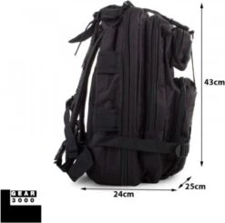 GEAR3000® - Tactical Backpack - Militaire Rugzak - 30L - Trekking Rugzak - Zwarte Editie -Reis Opberg Artikelen 1200x1191 7