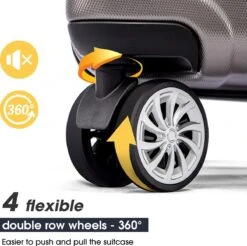 Merax 3-delig Kofferset Met TSA Slot - Trolleyset ABS 40L, 70L & 110 Liter - Grijs 17 Merax 3-delig Kofferset Met TSA Slot - Trolleyset ABS 40L, 70L & 110 Liter - Grijs -Reis Opberg Artikelen 1200x1195