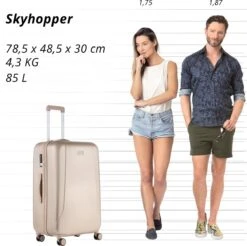CarryOn Skyhopper Reiskoffer - 78cm TSA Trolley Met OKOBAN - Dubbele Wielen - Champagne -Reis Opberg Artikelen 1200x1196 3