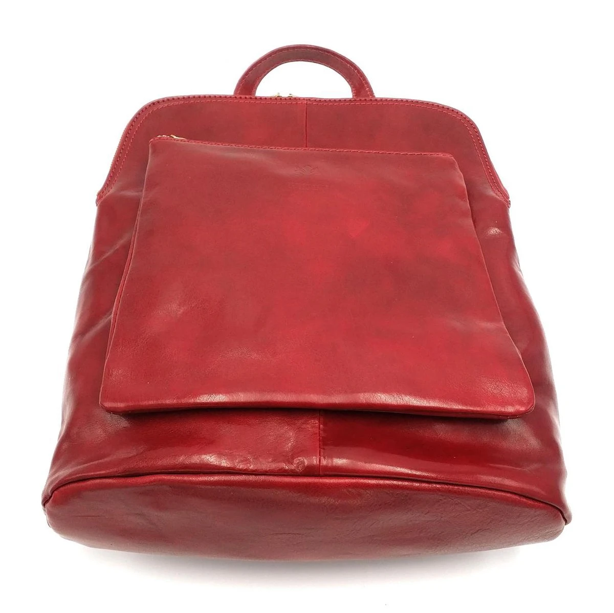 Bestleder – RZ30017 – Rood - Echt Leren - 2 In 1 - Schoudertas – Rugzak - Stevig - Hoge Kwaliteit Italiaans Leer- Rood 7 Bestleder – RZ30017 – Rood - Echt Leren - 2 In 1 - Schoudertas – Rugzak - Stevig - Hoge Kwaliteit Italiaans Leer- Rood - Afbeelding 5