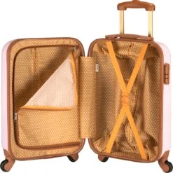 Princess Traveller Trendy Dots - Handbagage Koffer - Roze - S - 55cm -Reis Opberg Artikelen 1200x1198