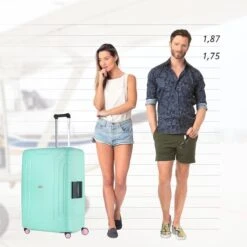 CarryOn Steward TSA Reiskoffer - 75cm Trolley Met Kliksloten - Dubbele Wielen - Mint -Reis Opberg Artikelen 1200x1200 1003