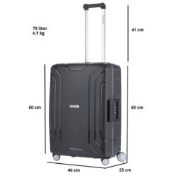 CarryOn Steward TSA Reiskoffer - 65cm Trolley Met Kliksloten - Dubbele Wielen - Zwart -Reis Opberg Artikelen 1200x1200 1090