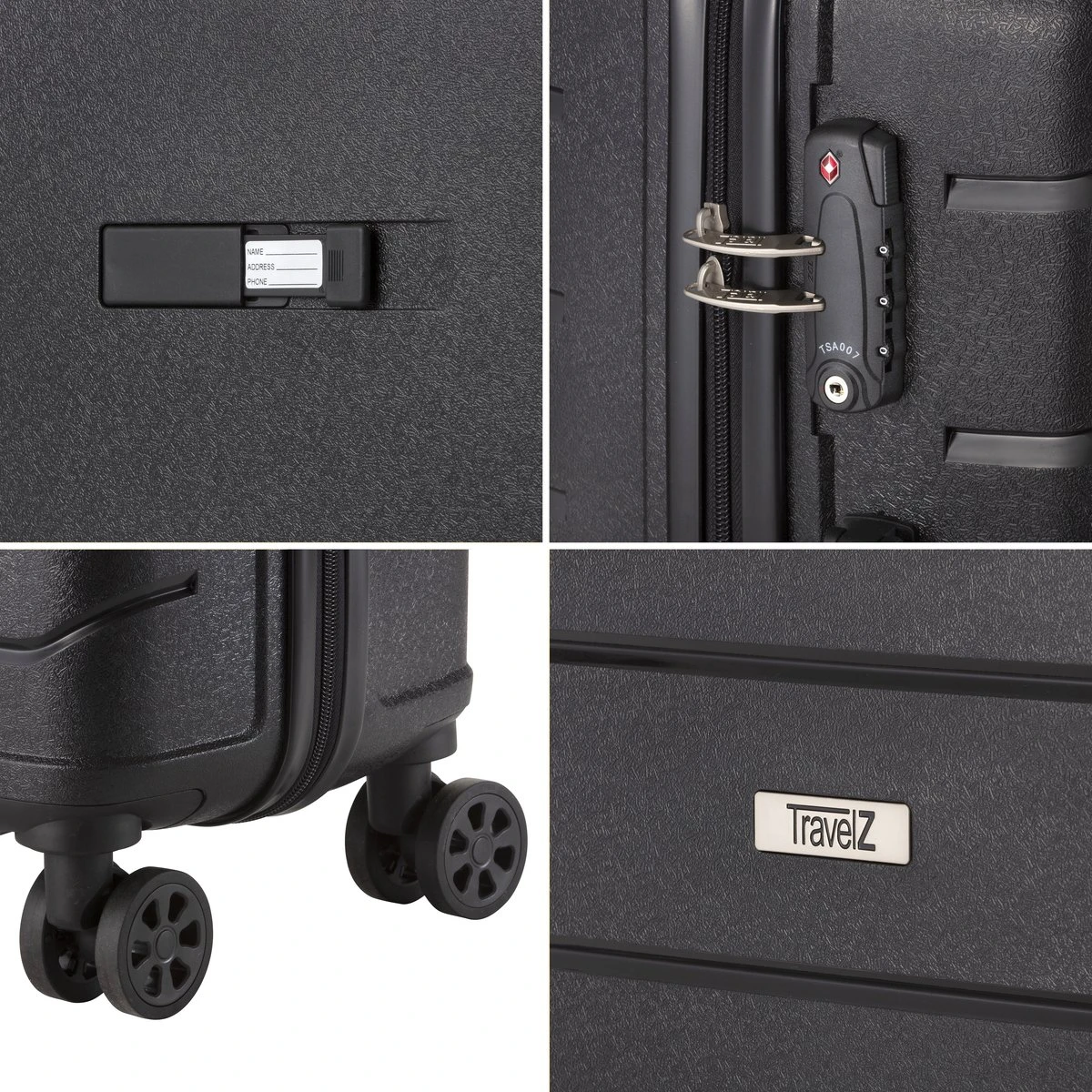 TravelZ Big Bars Reiskoffer 78 Cm Met Dubbele Wielen - Trolley Koffer Met TSA-slot - Zwart 8 TravelZ Big Bars Reiskoffer 78 Cm Met Dubbele Wielen - Trolley Koffer Met TSA-slot - Zwart - Afbeelding 6