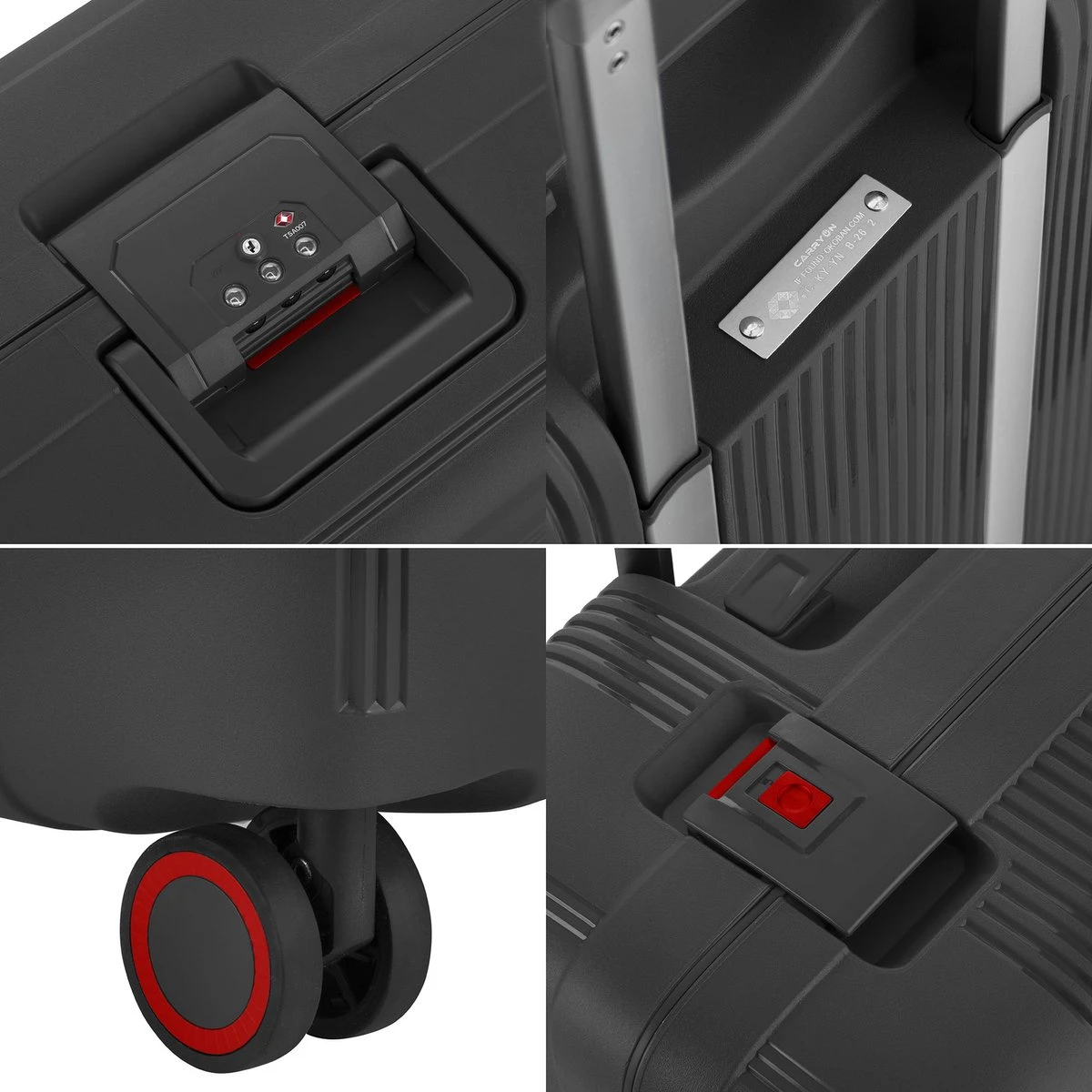 CarryOn Protector Luxe Grote Reiskoffer - Trolley 77cm Met TSA-klikslot - Ultrasterk - Zwart 6 CarryOn Protector Luxe Grote Reiskoffer - Trolley 77cm Met TSA-klikslot - Ultrasterk - Zwart - Afbeelding 4