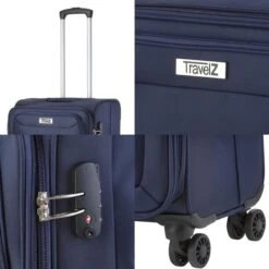 TravelZ Softspinner TSA Kofferset - 2-delig Handbagage + Grote Koffer 77cm - Dubbele Wielen - Blauw 14 TravelZ Softspinner TSA Kofferset - 2-delig Handbagage + Grote Koffer 77cm - Dubbele Wielen - Blauw -Reis Opberg Artikelen 1200x1200 1381