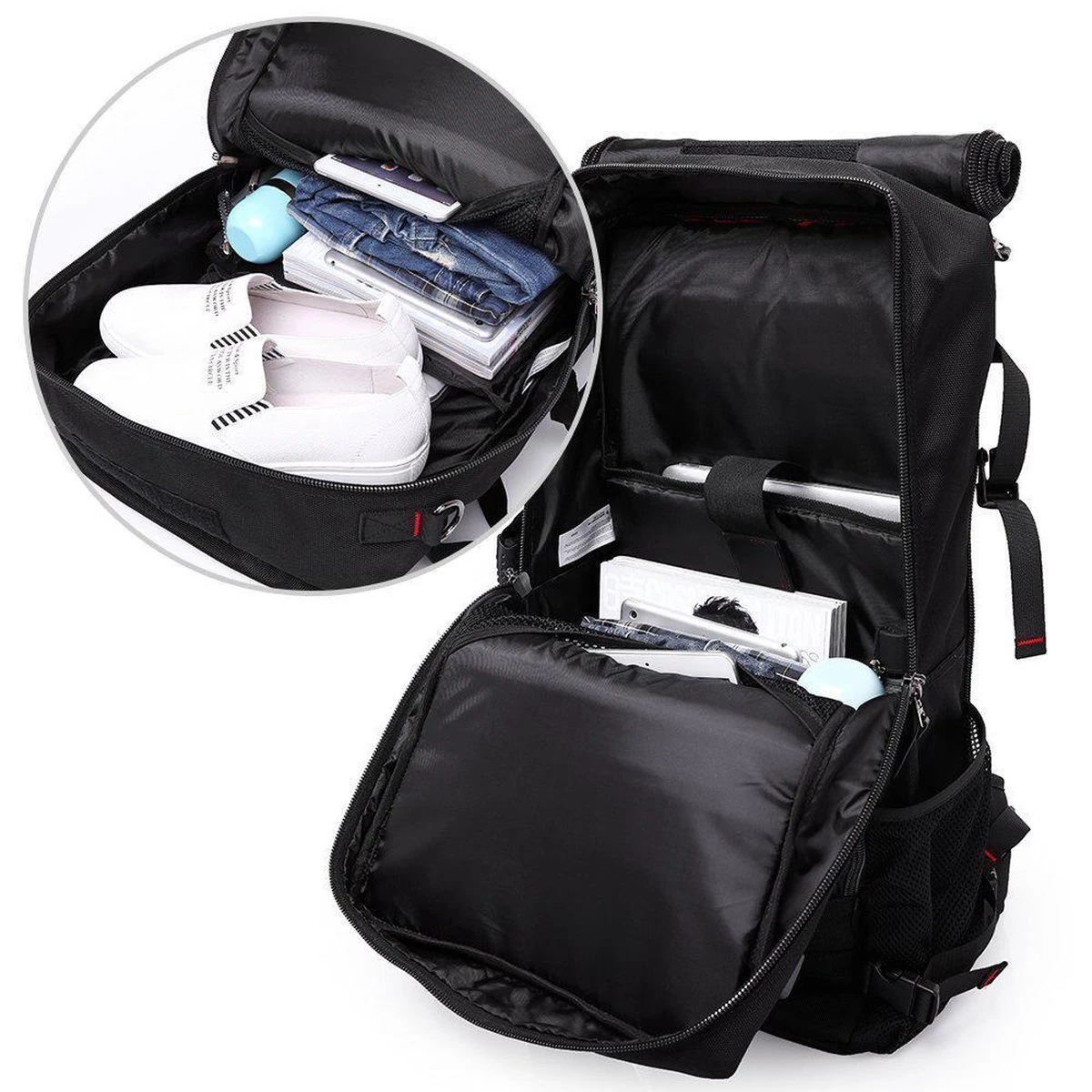 Beefree Anti Diefstal Rugzak| Handbagage Koffer | Handbagage Backpack | Reistas | Rugtas | Werktas | Laptoptas | Schooltas | Schoudertas | Groen 9 Beefree Anti Diefstal Rugzak| Handbagage Koffer | Handbagage Backpack | Reistas | Rugtas | Werktas | Laptoptas | Schooltas | Schoudertas | Groen - Afbeelding 7