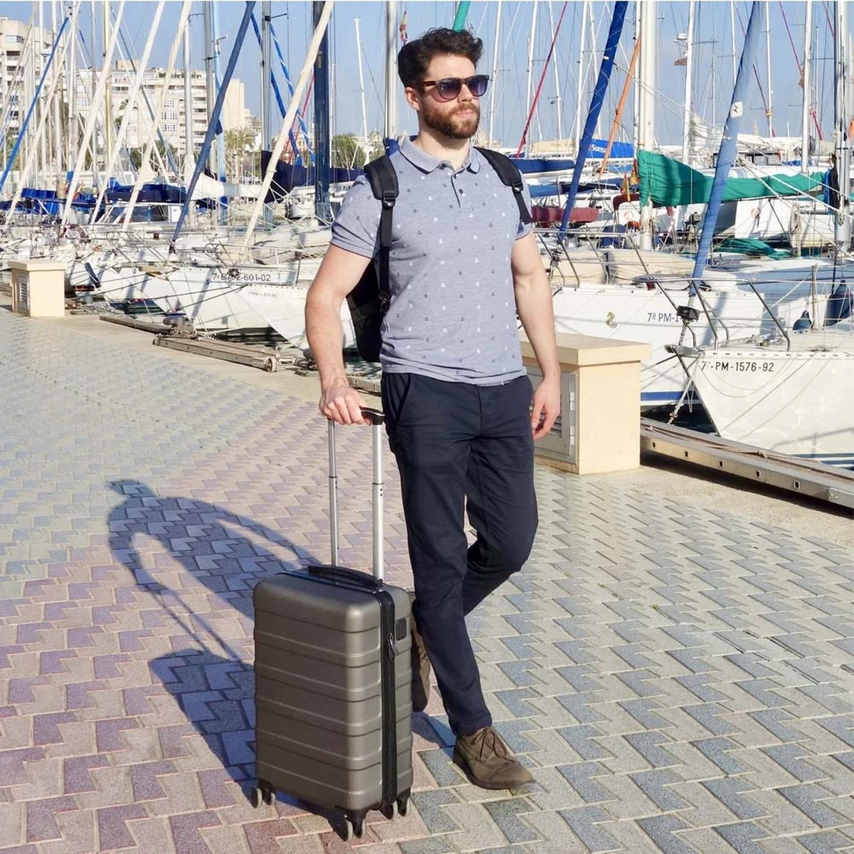 CabinMax Handbagage Koffer - Trolley 35L - Harde Reiskoffer - 55x35x20cm - Groot Capaciteit - Endless Sea 8 CabinMax Handbagage Koffer - Trolley 35L - Harde Reiskoffer - 55x35x20cm - Groot Capaciteit - Endless Sea - Afbeelding 6