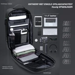 Brandie® - Rugzak - Geschikt Voor 17.3 Inch Laptop - Reistas - Schoudertas - Waterdichte - USB Opladen - Hoge Capaciteit - Anti Diefstal - Normaal Zwart - Voor Heren Tas - Grootte 14*32*48cm - Gewicht 1.3 Kg 19 Brandie® - Rugzak - Geschikt Voor 17.3 Inch Laptop - Reistas - Schoudertas - Waterdichte - USB Opladen - Hoge Capaciteit - Anti Diefstal - Normaal Zwart - Voor Heren Tas - Grootte 14*32*48cm - Gewicht 1.3 Kg -Reis Opberg Artikelen 1200x1200 1653