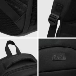 Kono Rugzak - Schooltas - 15,6 Inch Laptop Rugtas - Dames/Heren - 28L - Waterafstotend - Zwart -Reis Opberg Artikelen 1200x1200 1818