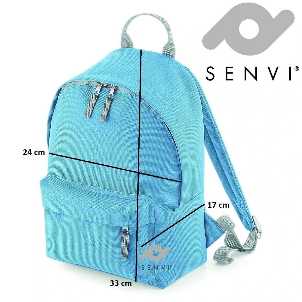 Senvi Mini Rugzak Fashion - Kleur Zwart - 9 Liter 5 Senvi Mini Rugzak Fashion - Kleur Zwart - 9 Liter - Afbeelding 3