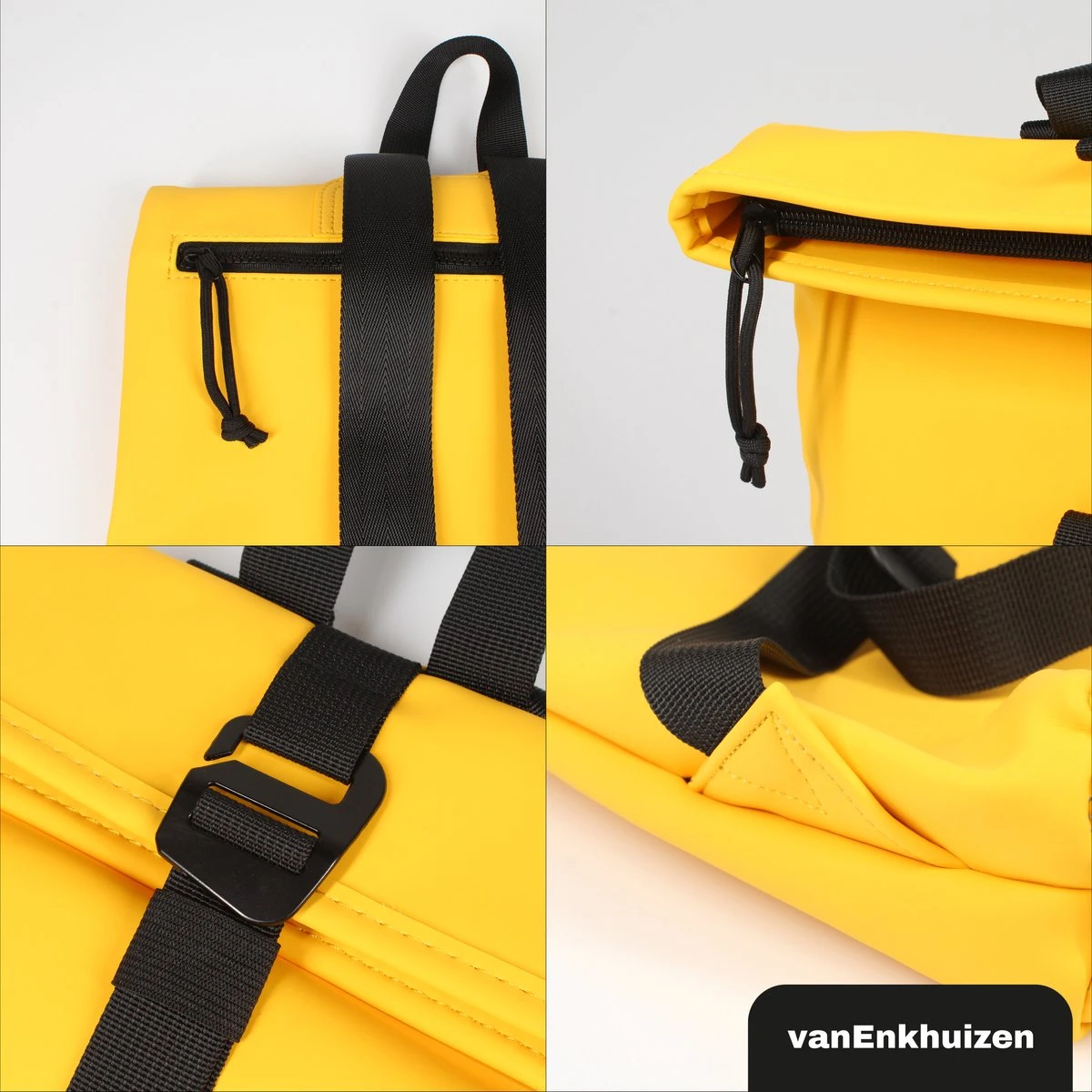 VanEnkhuizen Rolltop Rugzak 9 Liter - Waterafstotend En Thermo Materiaal - Geel 7 VanEnkhuizen Rolltop Rugzak 9 Liter - Waterafstotend En Thermo Materiaal - Geel - Afbeelding 5