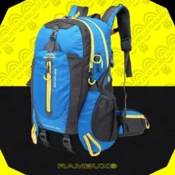 RAMBUX® - Backpack - Wandelrugzak - Licht Blauw - Rugzak - Reistas - 40 Liter -Reis Opberg Artikelen 1200x1200 2198