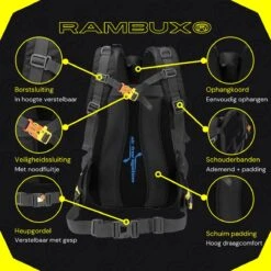 RAMBUX® - Backpack - Wandelrugzak - Licht Blauw - Rugzak - Reistas - 40 Liter -Reis Opberg Artikelen 1200x1200 2199