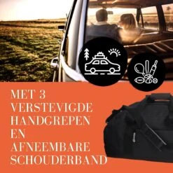 Sport Reistas - Sporttas - Weekendtas - Zwart -Reis Opberg Artikelen 1200x1200 2309