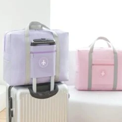 Merkloos Opvouwbare Reistas Roze - Opbergtas - Weekendtas - Reistas Voor Handbagage - Opvouwbare Reistassen Dames - Reistas Voor Op Koffer - Dames Tas - Damestas - Tas Voor Reizen - Sporttas -Reis Opberg Artikelen 1200x1200 2331