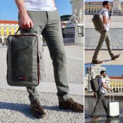 CabinMax Manhatten – Handbagage 20L – Rugzak – Schooltas - 40x20x25 Cm – Compact Reistas – Lichtgewicht – Grijs/Geel -Reis Opberg Artikelen 1200x1200 2399