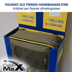 CabinMax Manhatten – Handbagage 20L – Rugzak – Schooltas - 40x20x25 Cm – Compact Reistas – Lichtgewicht – Grijs/Geel -Reis Opberg Artikelen 1200x1200 2403